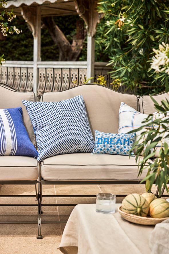 Prydnadskudde blå - 3