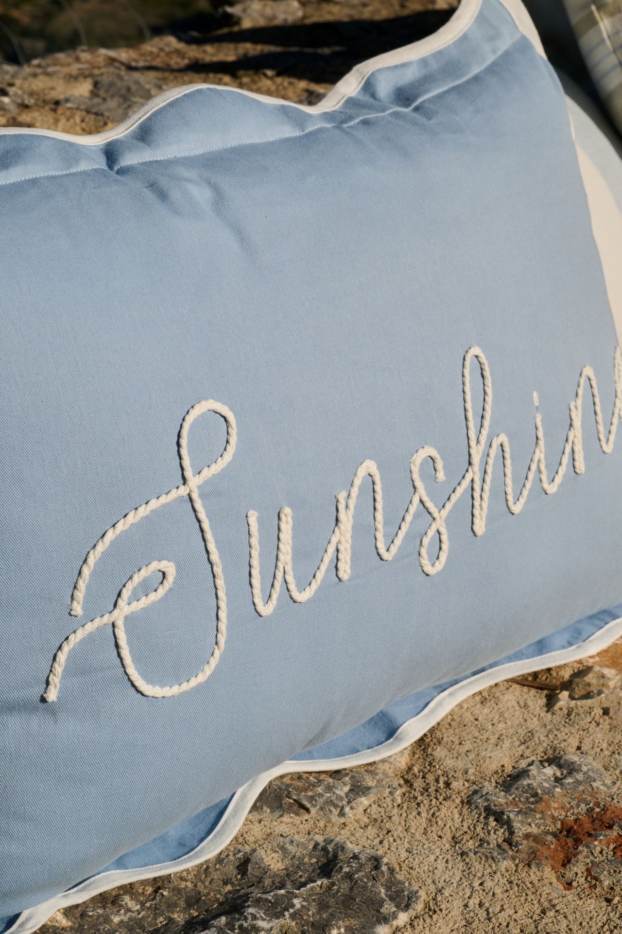 Prydnadskudde ljusblå - 3