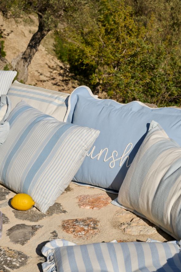 Prydnadskudde ljusblå - 3