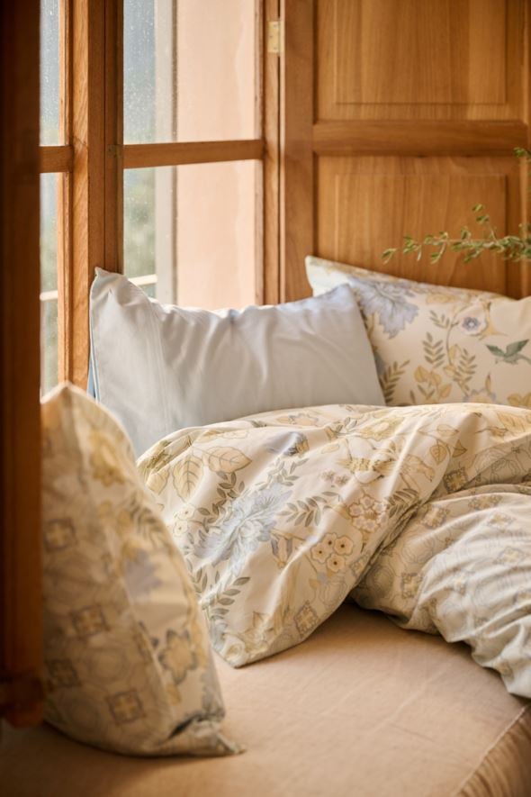 Påslakanset i satin multi/grön - 4