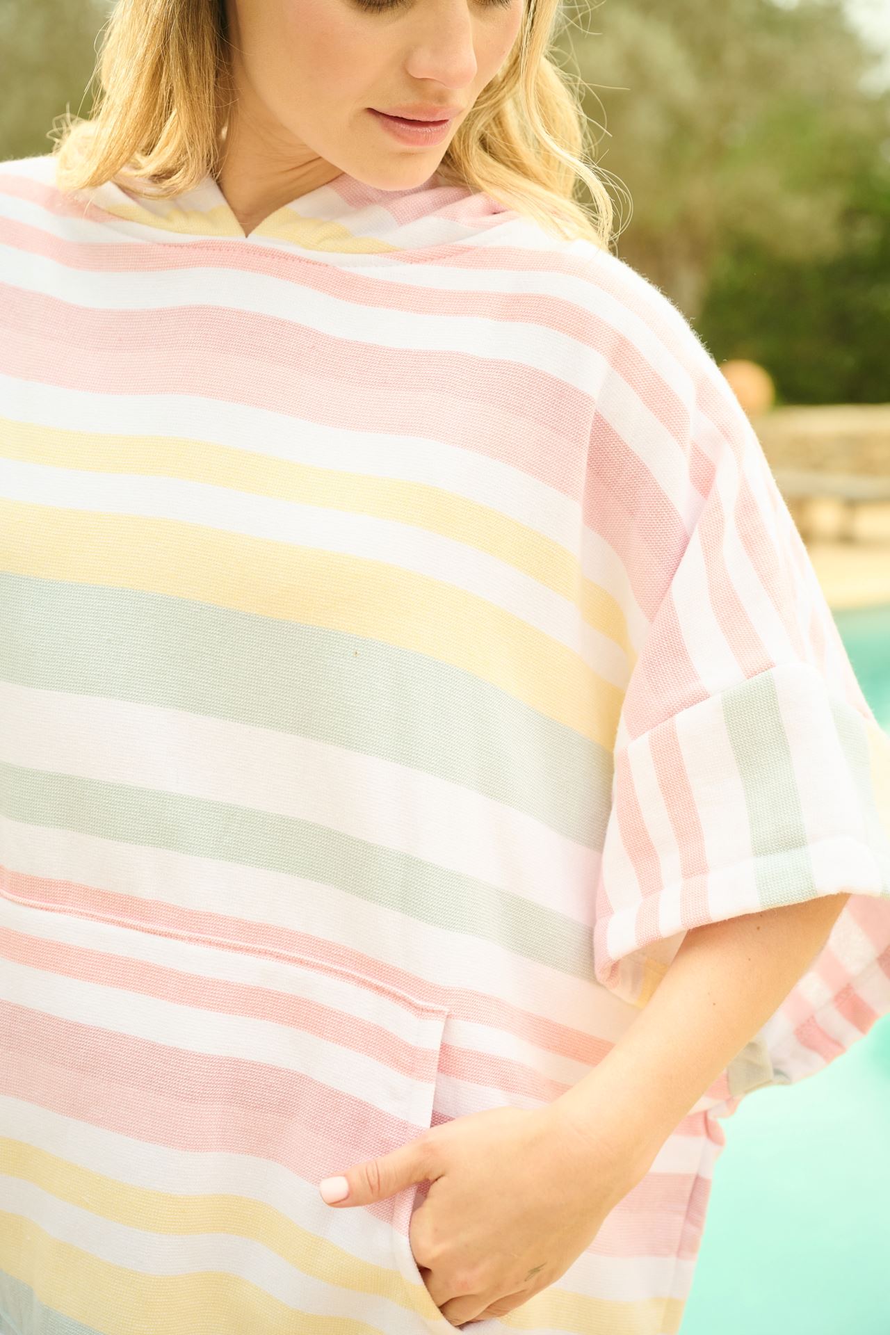 Poncho multi/rosa - 3