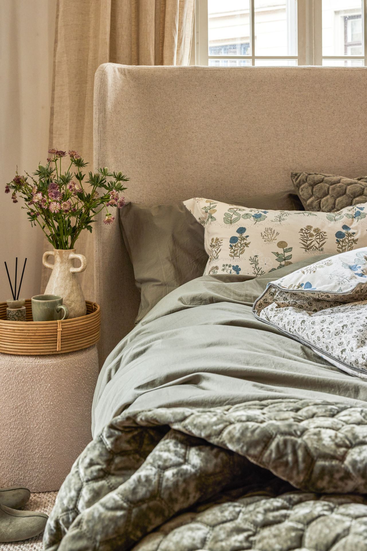 Påslakanset i satin mörkgrön - 4