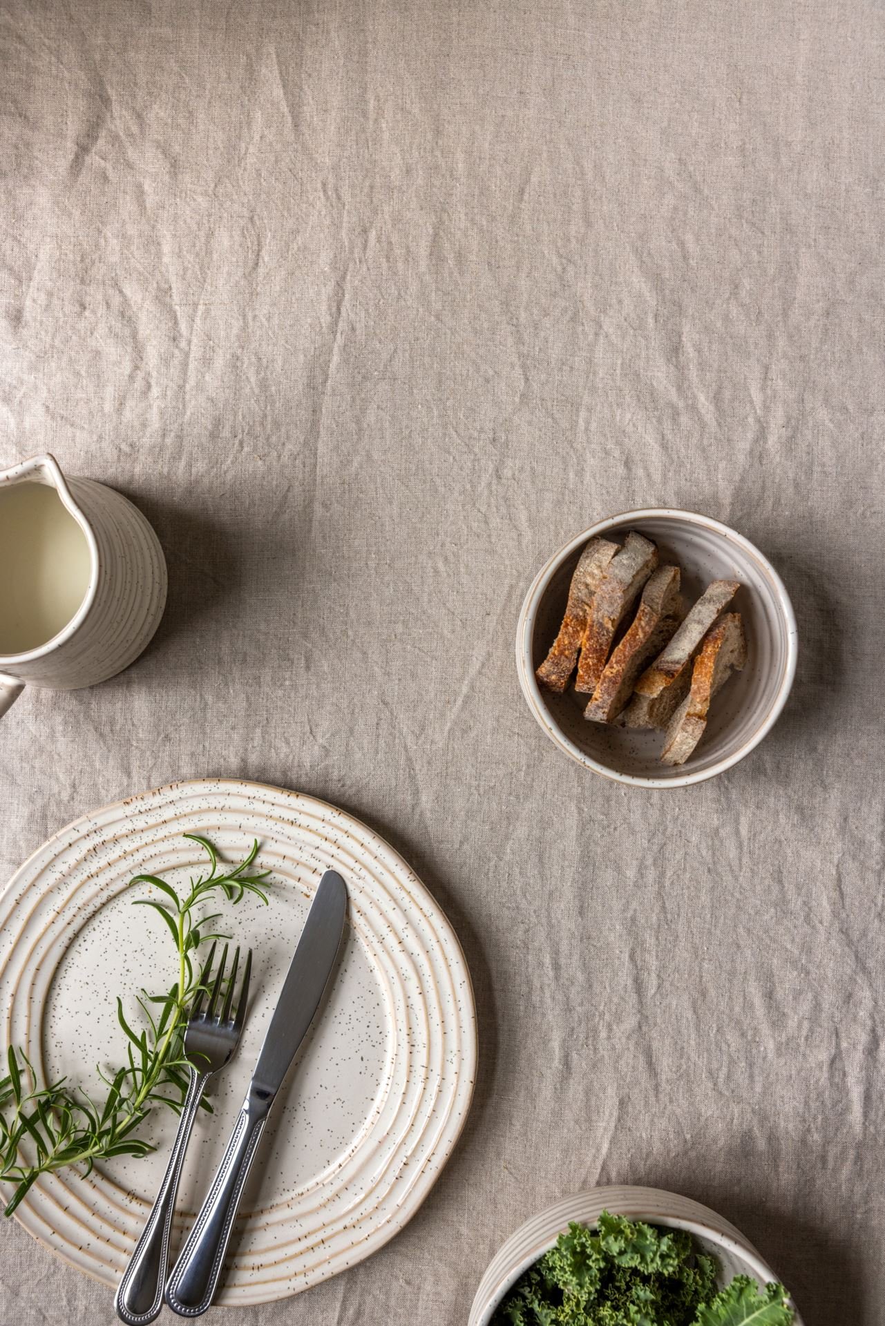 Frukosttallrik ljusbeige - 3