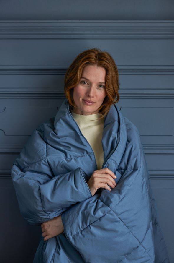 Dunpläd mörkblå - 3