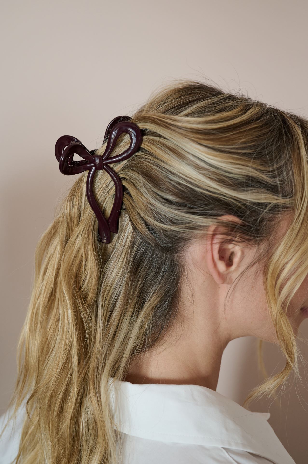 Hårklämma burgundy - 2