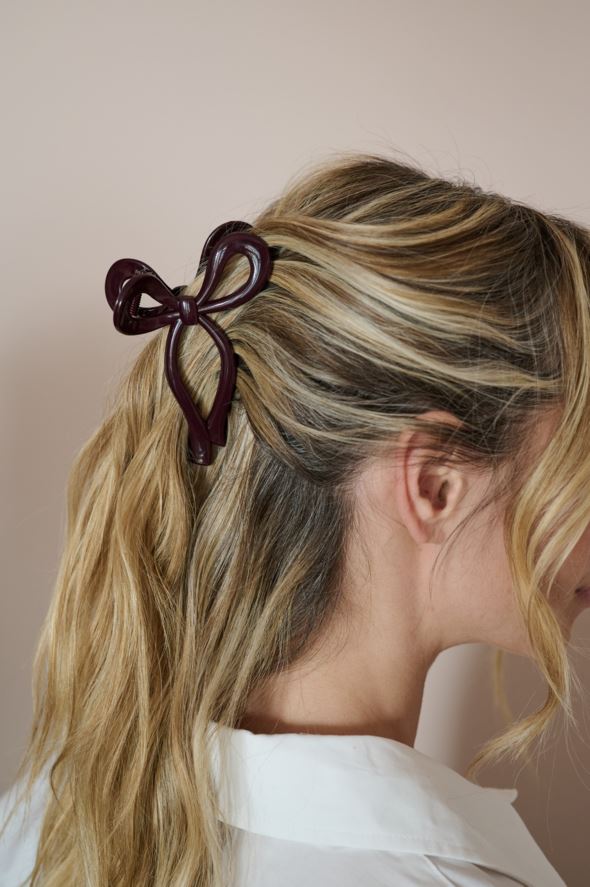 Hårklämma burgundy - 2