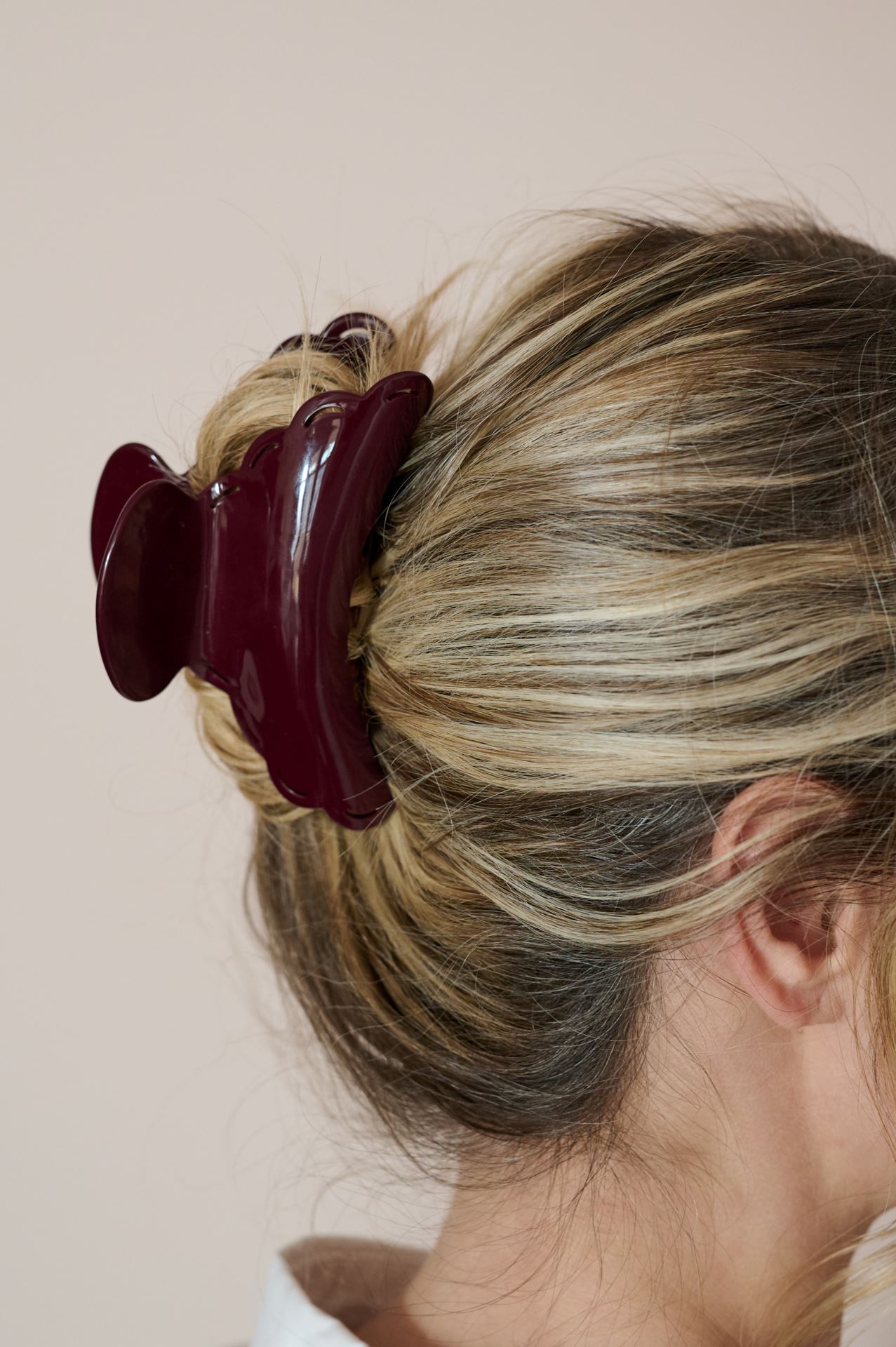 Hårklämma burgundy - 2