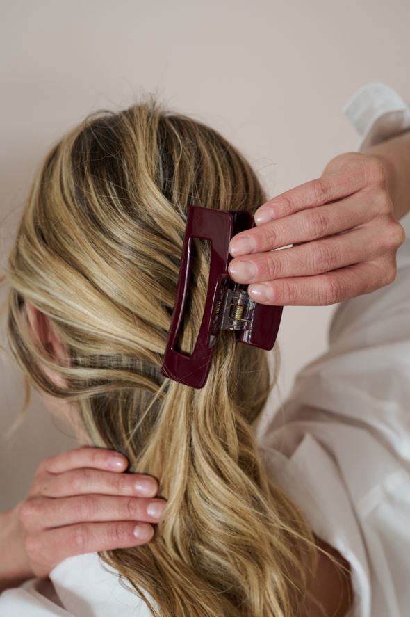 Hårklämma burgundy - 2