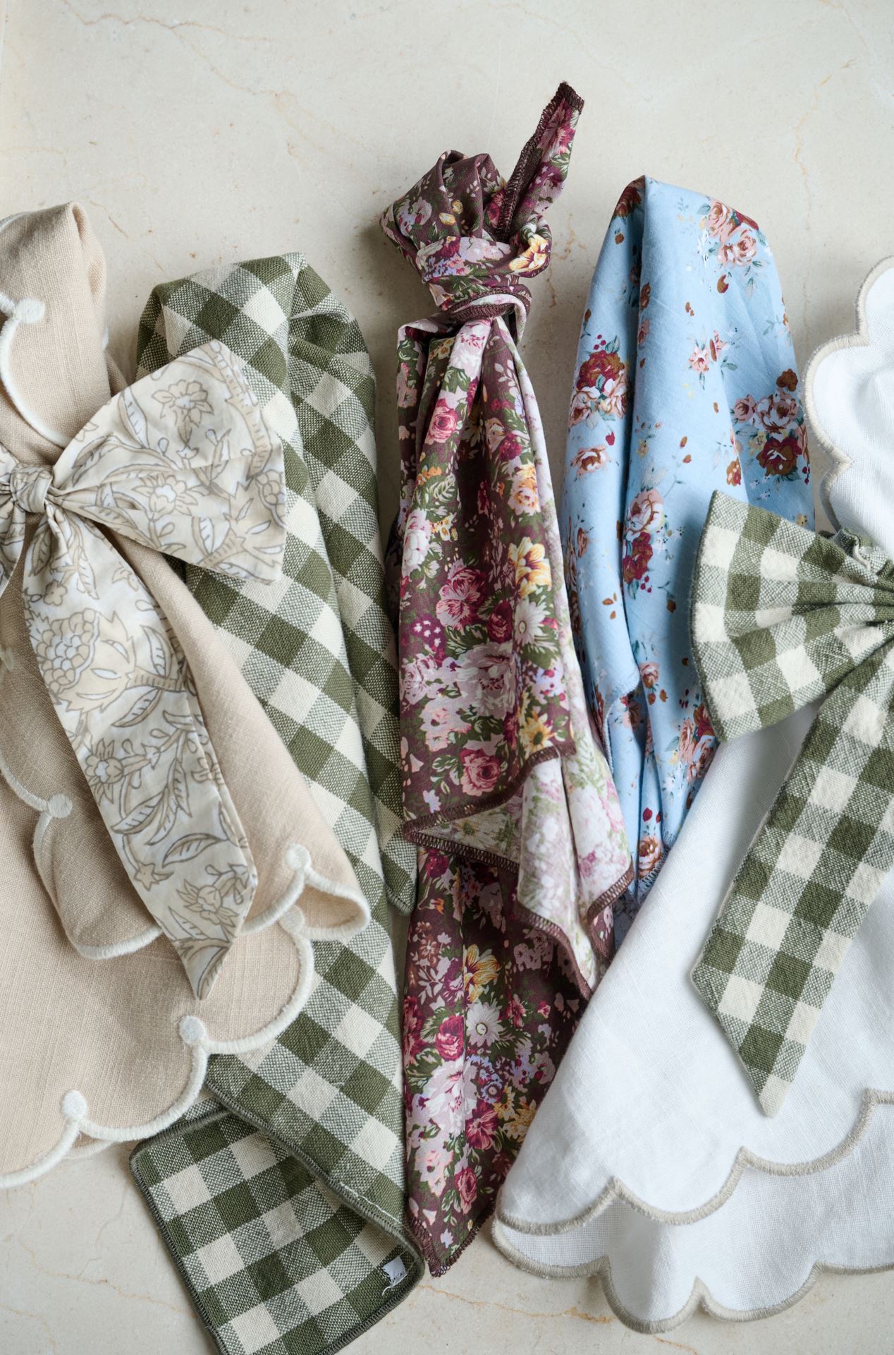 Tygservett beige - 4