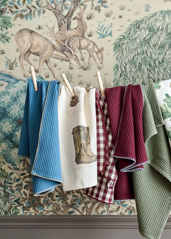 Kökshandduk gråblå - 2