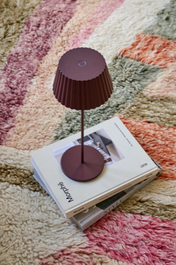 Batteridriven lampa burgundy - 3