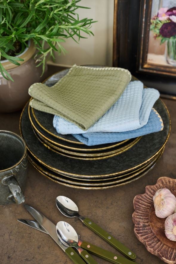 Handduk, 3-pack gråblå - 3