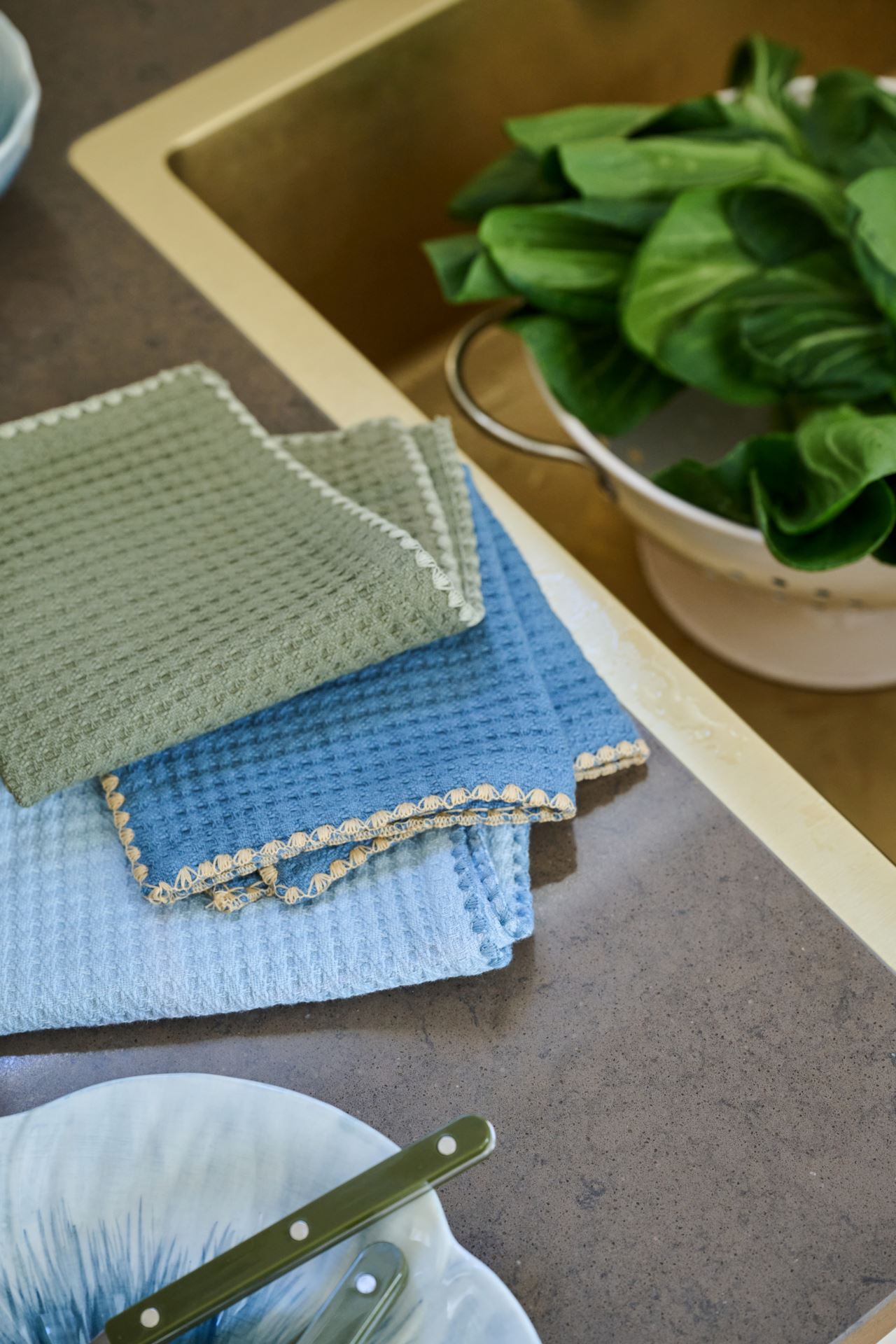 Handduk, 3-pack gråblå - 2