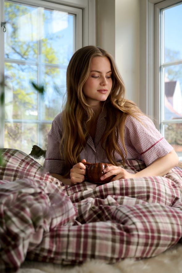 Pyjamasskjorta burgundy - 2