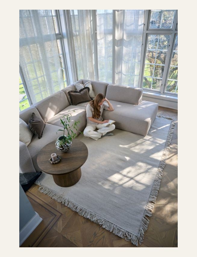 Modul 1,5-sits utan armstöd beige - 2