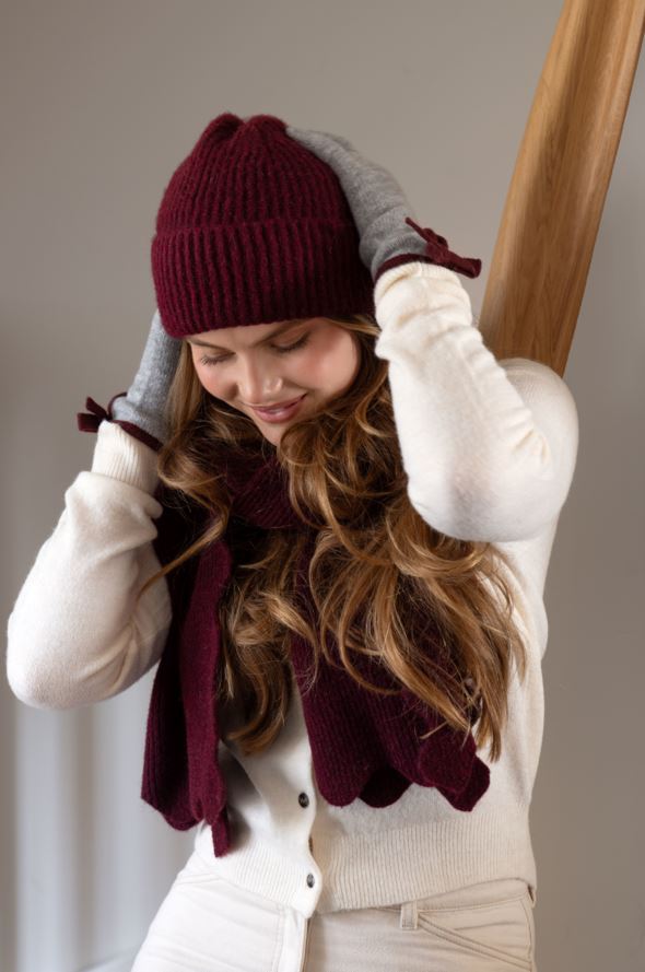 Scarf burgundy - 2