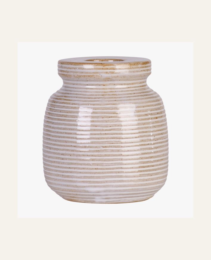 Ljusstake offwhite - 7x7x7,8 cm offwhite - 1