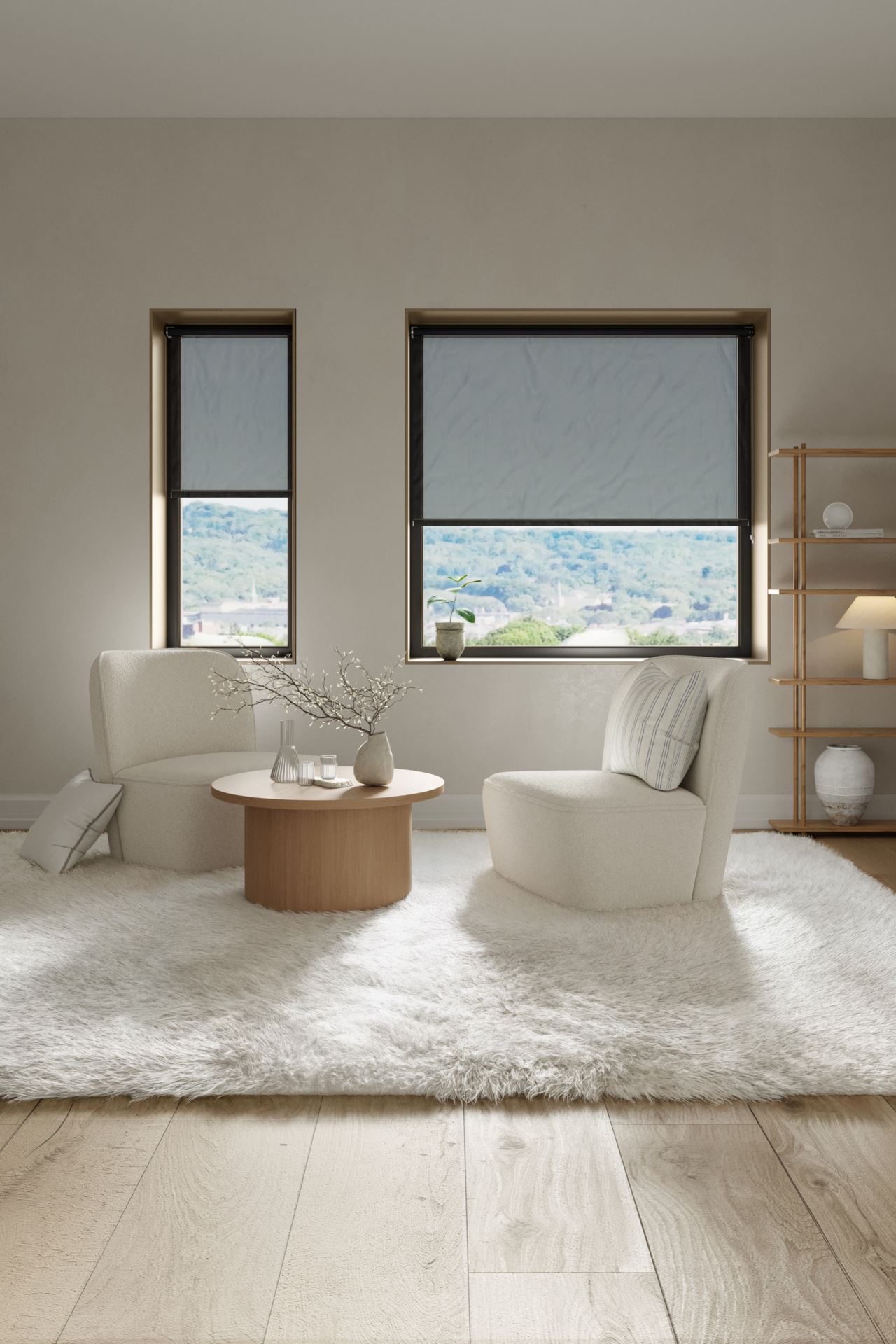 Screenrullgardin grafitgrå - 5