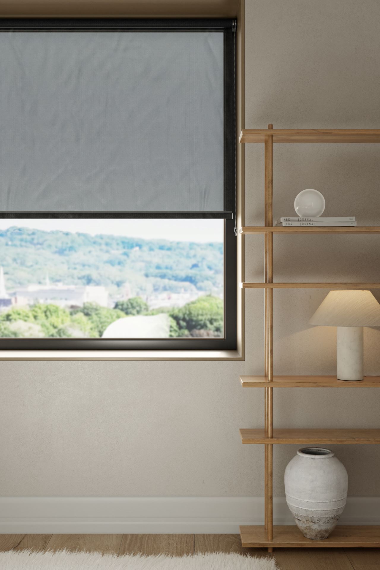 Screenrullgardin grafitgrå - 4