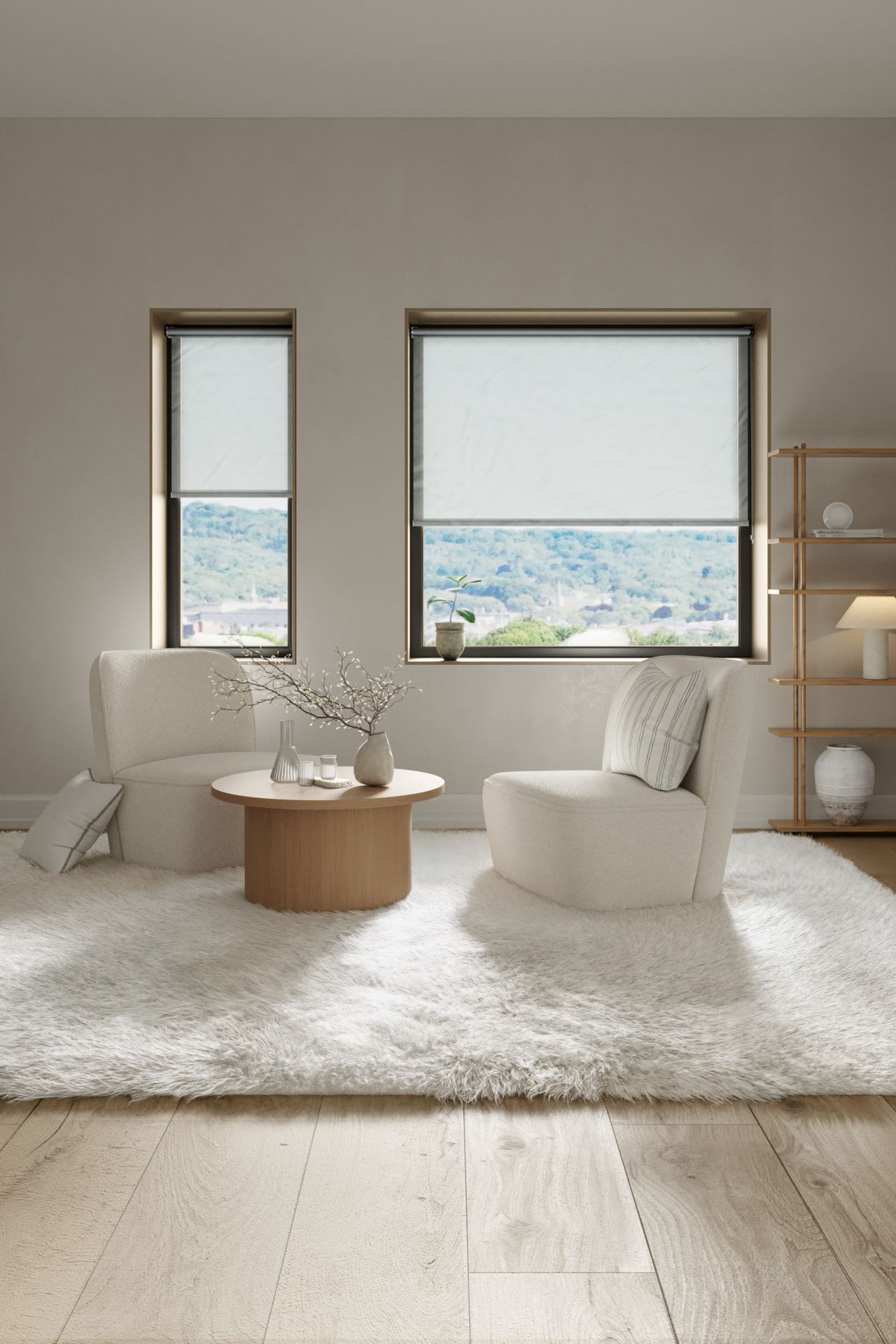 Screenrullgardin ljusgrå - 4