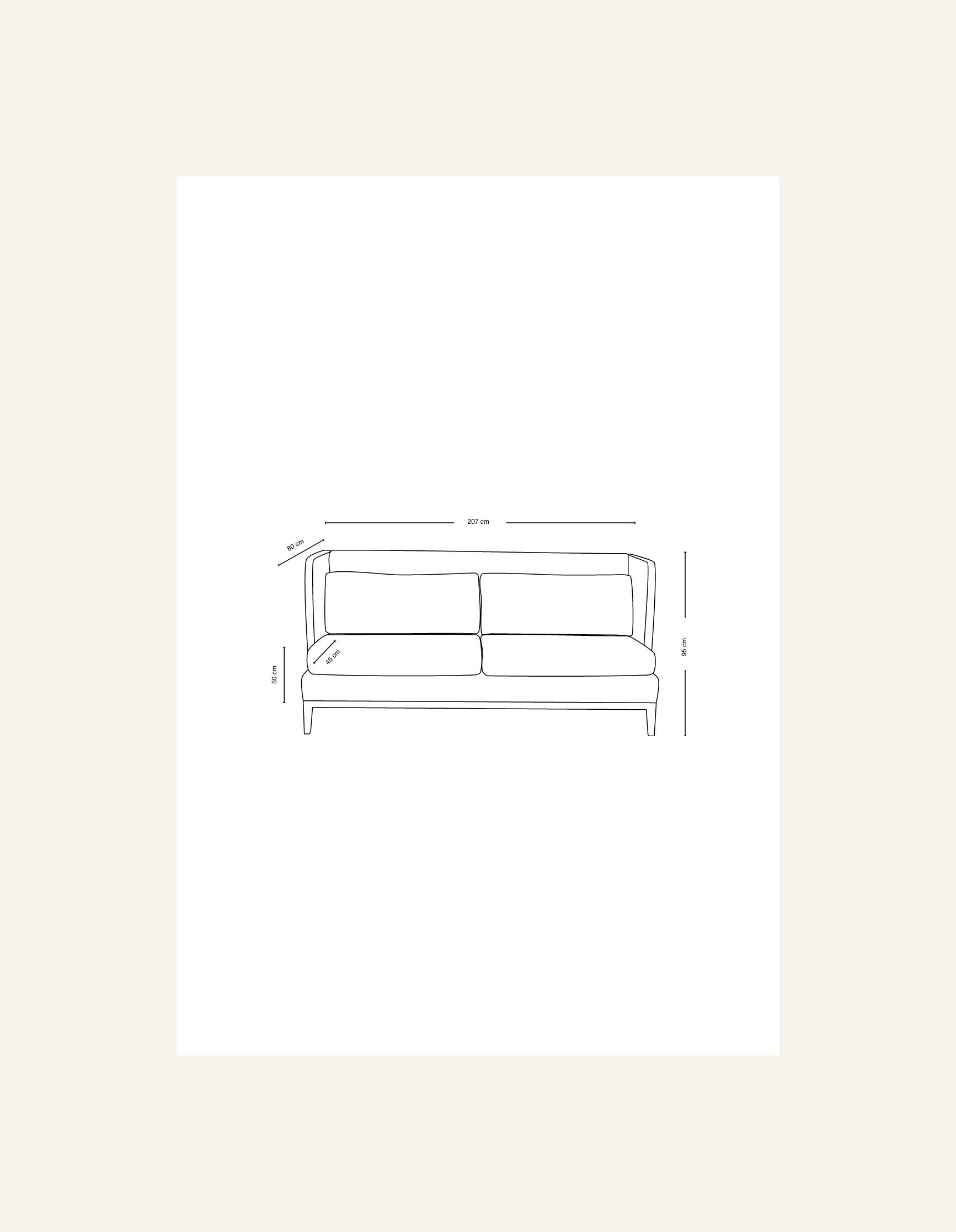 Kökssoffa beige - 11