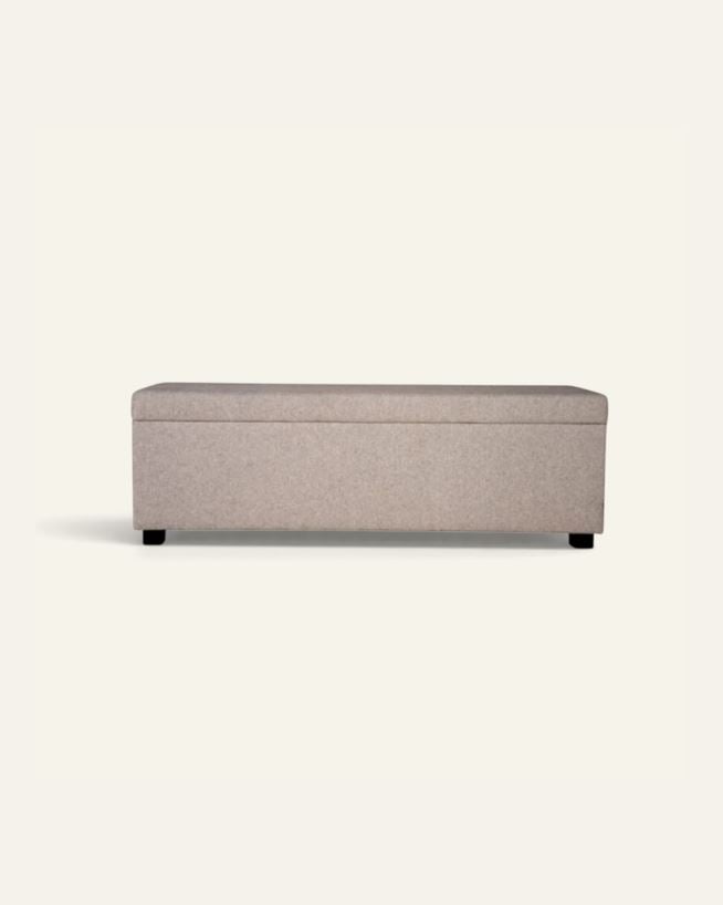 Sängbänk beige - 145x46x47 cm beige - 1