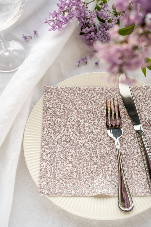 Pappersservetter multi/rosa - 2