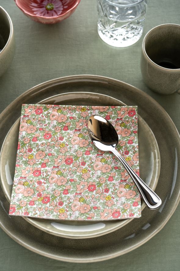 Pappersservetter multi/rosa - 2