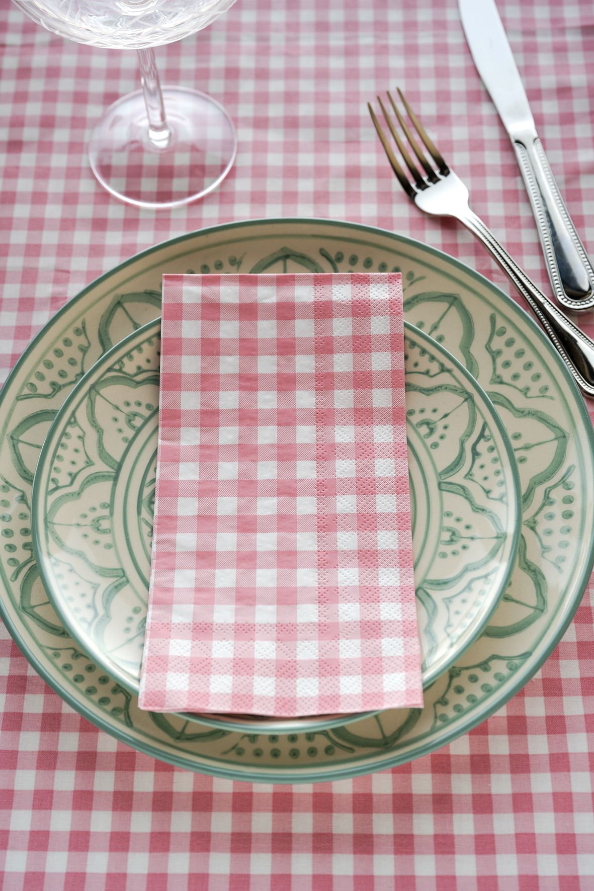 Köksservetter multi/rosa - 2