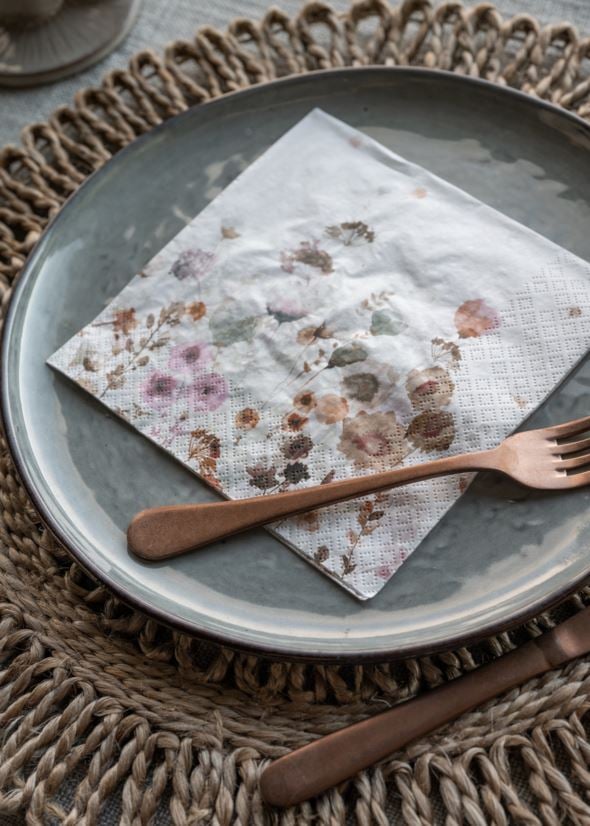 Pappersservetter multi/rosa - 2