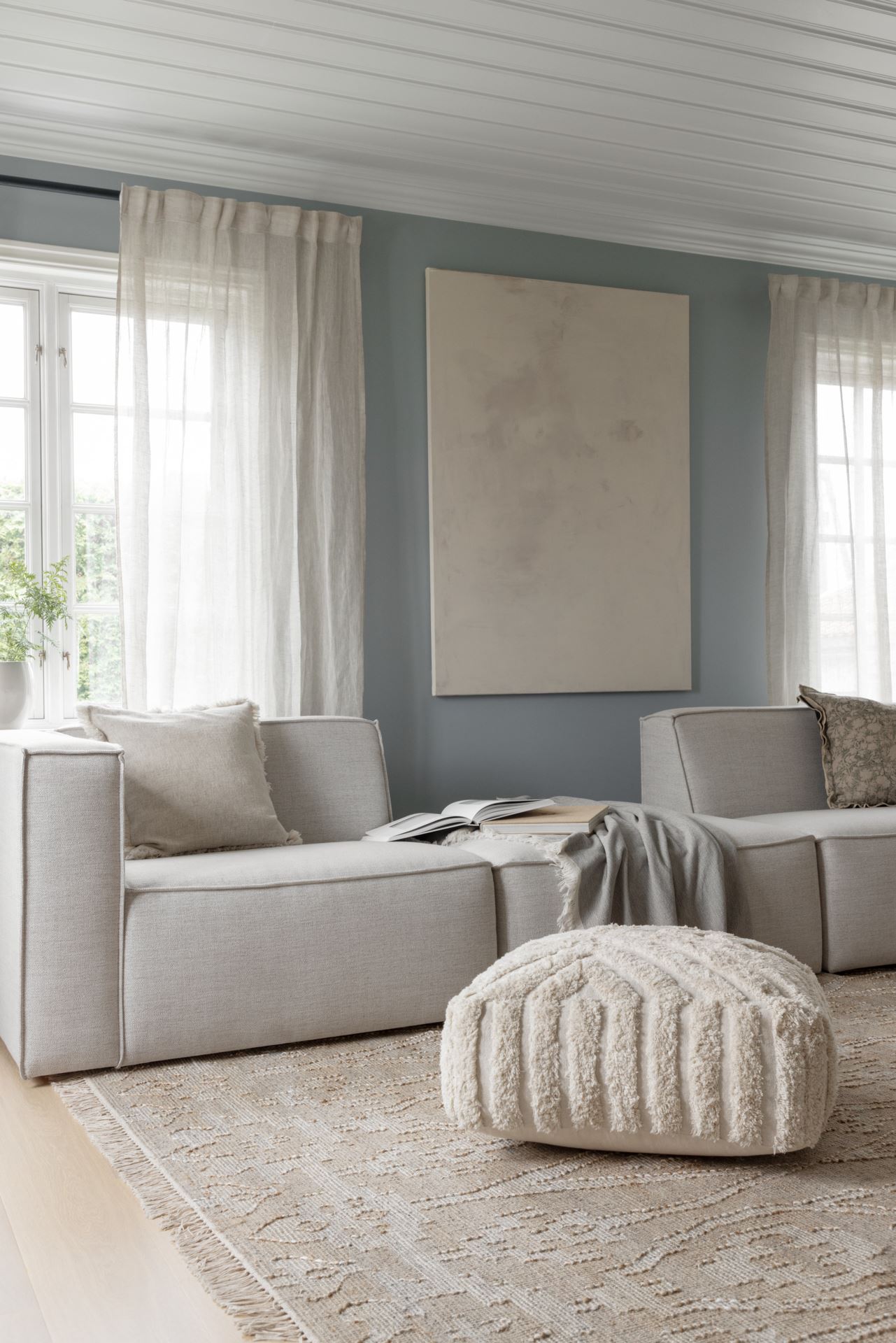 Modulsoffa 1,5 sits m/armstöd vänster natur - 6