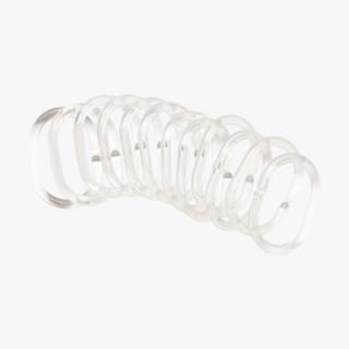 Shower curtain ring transparent