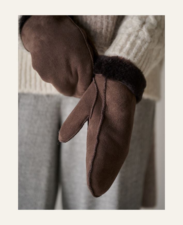 Skinnhandskar mörkbrun - one size mörkbrun - 1