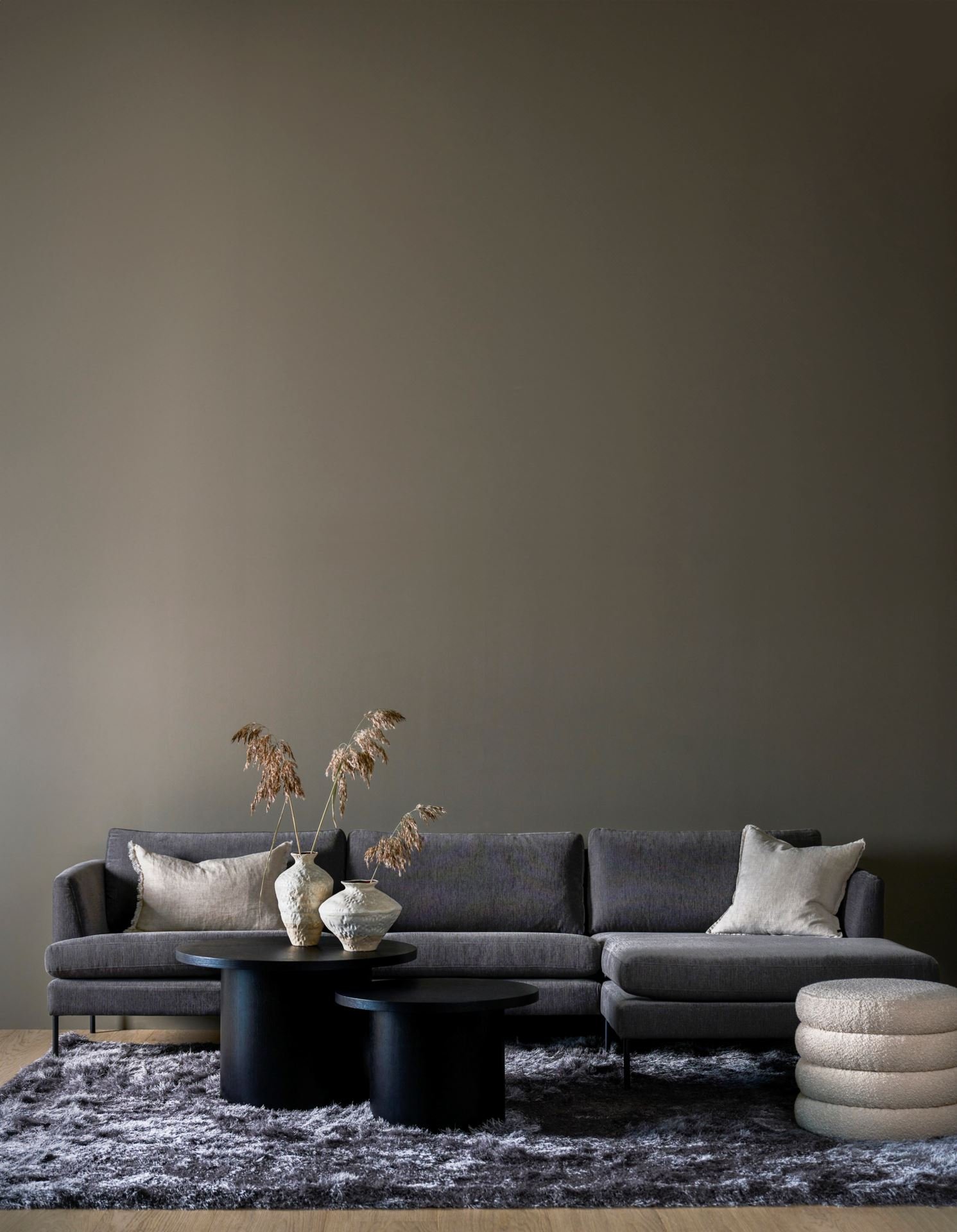 Soffa schäslong höger grå - 9