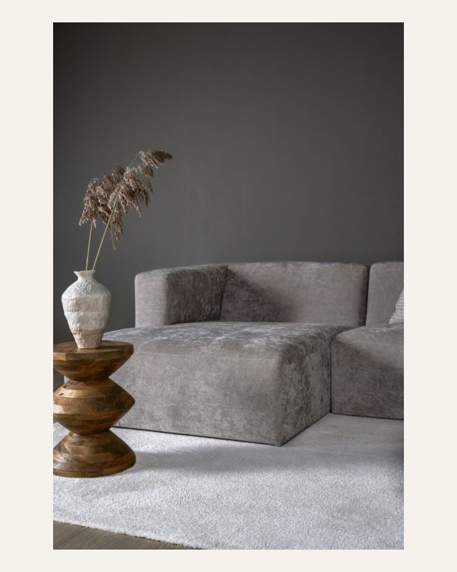 Modul schäslong vänster grå - 114x154x73 cm grå - 1