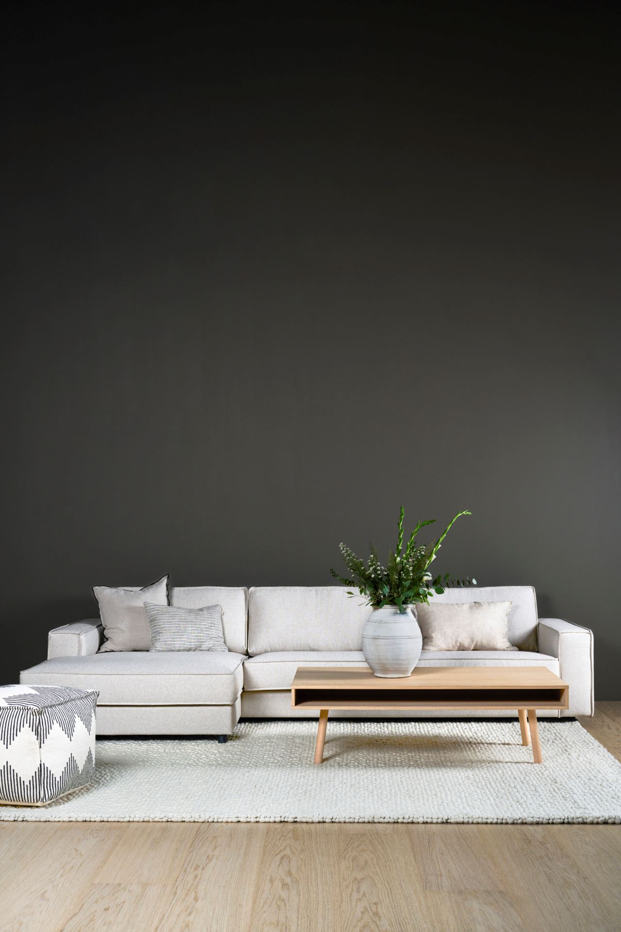 Sofföverdrag 3-sits schäslong vänster natur - 5