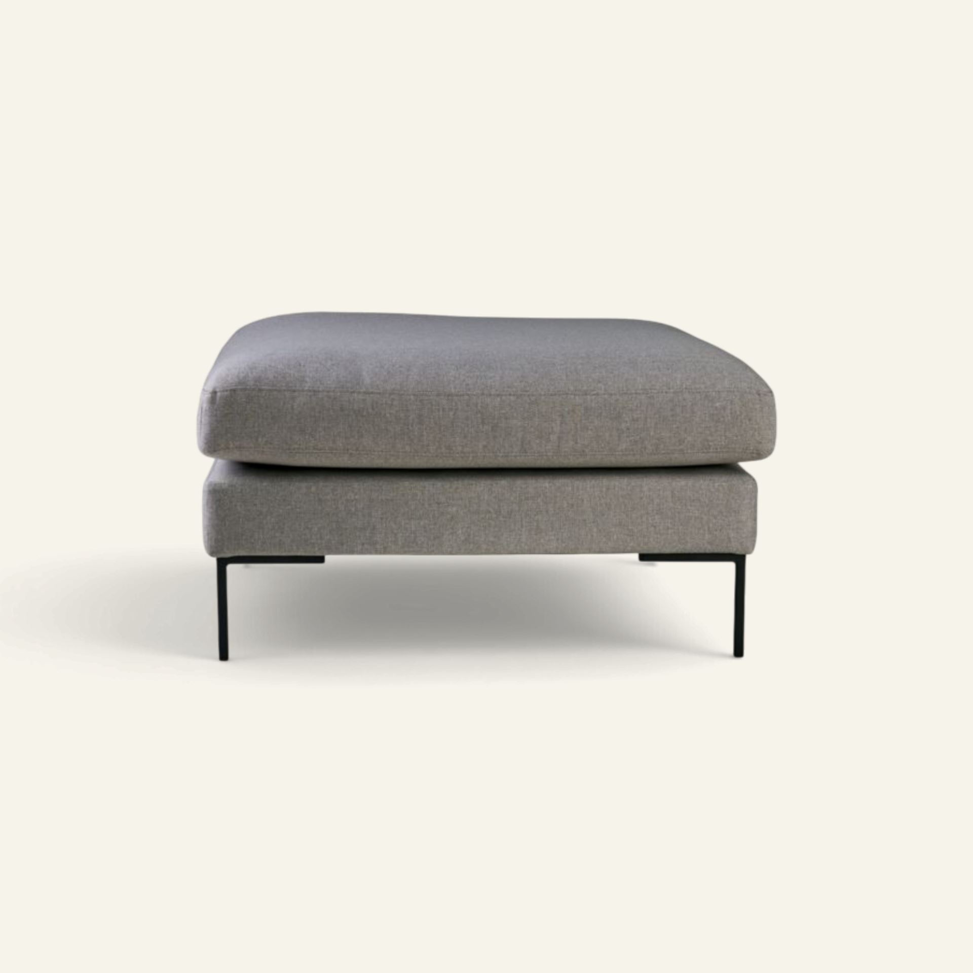 Puff ljusgrå - 90x90x50 cm ljusgrå - 1