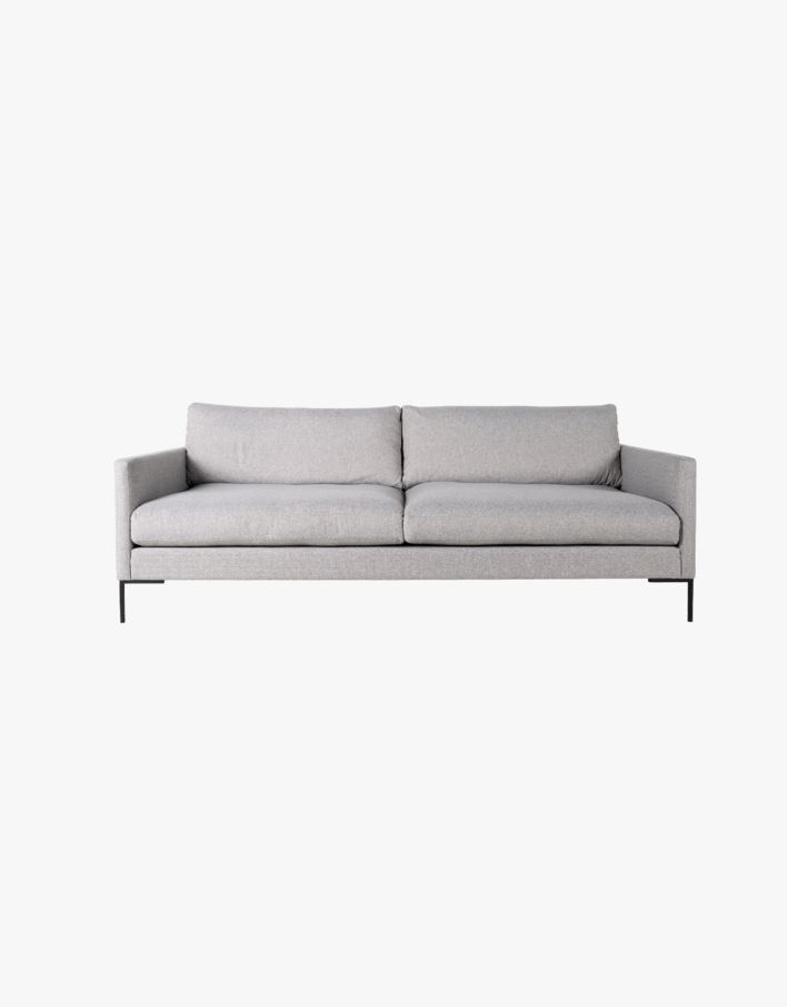 3-sits soffa ljusgrå - 227x100x83 cm ljusgrå - 1