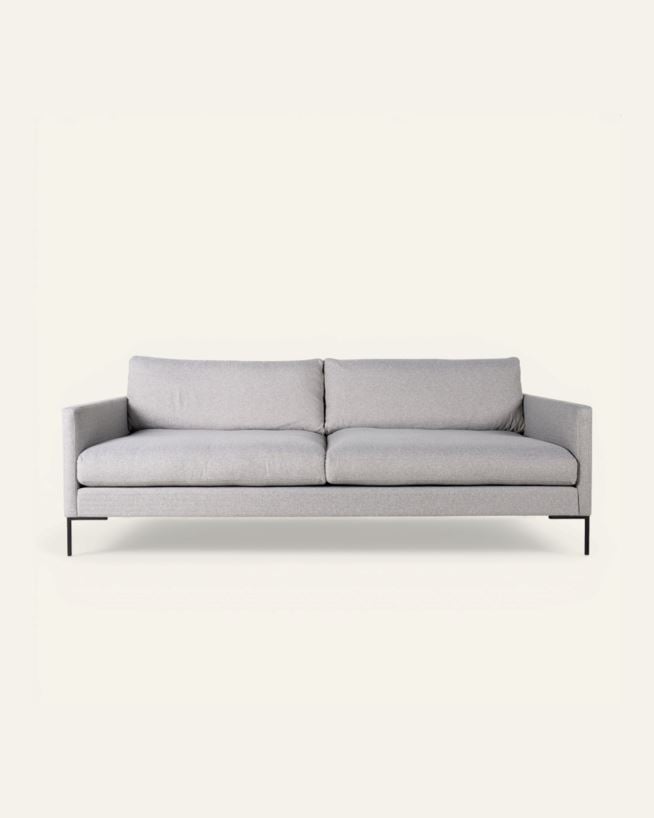 3-sits soffa ljusgrå - 227x100x83 cm ljusgrå - 1