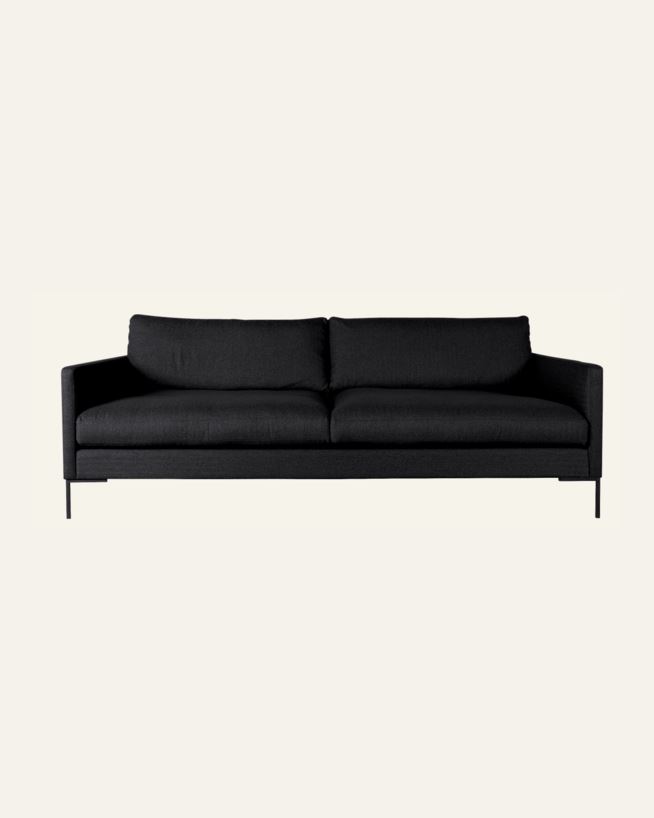 3-sits soffa svart - 227x100x83 cm svart - 1