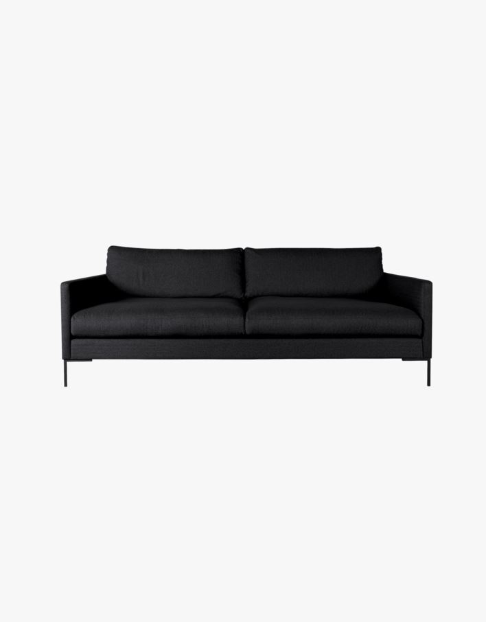 3-sits soffa svart - 227x100x83 cm svart - 1
