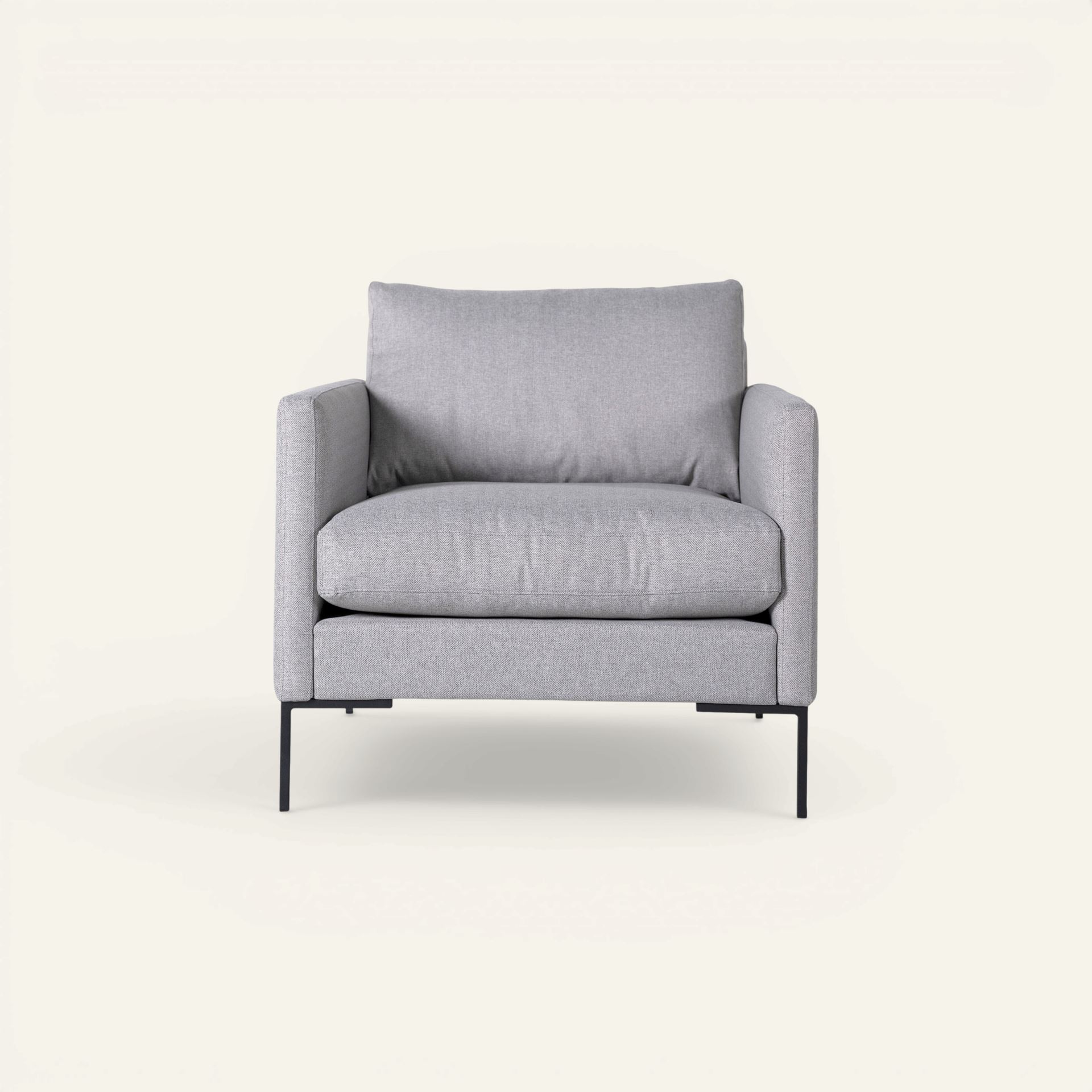 Fåtölj ljusgrå - 86x95x83 cm ljusgrå - 1