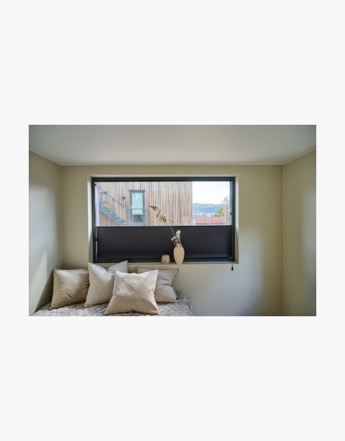 Premium upp&ned dubbel plisségardin med snöre 25mm multi - 25 mm multi - 1