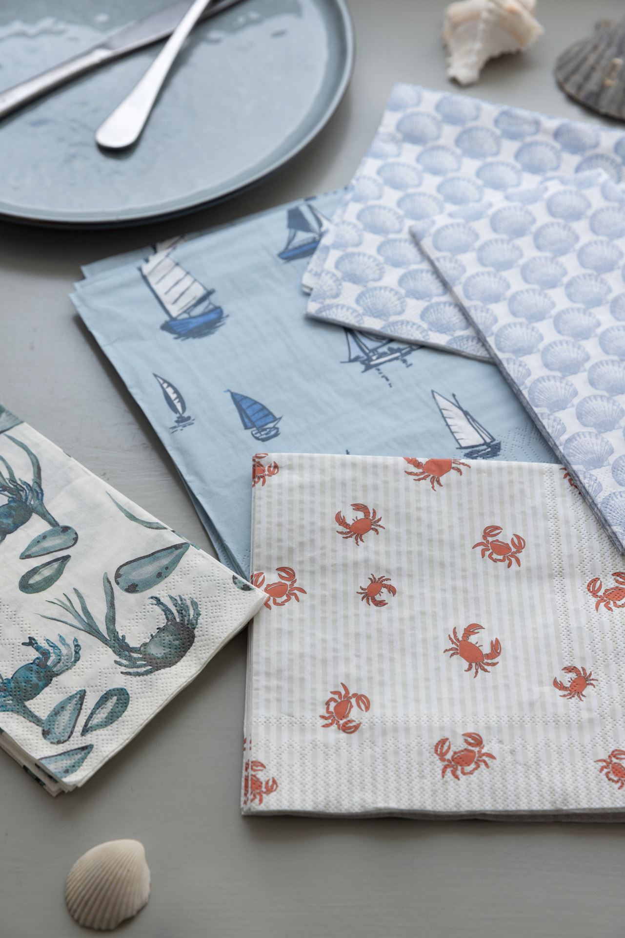 Pappersservetter gråblå - 2