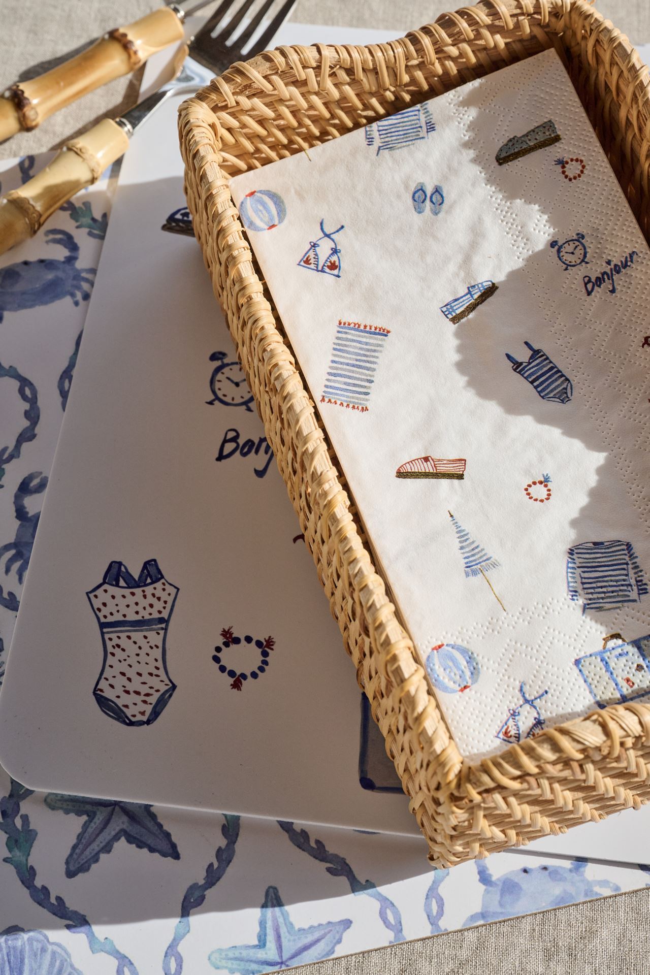 Pappersservetter multi/blå - 2