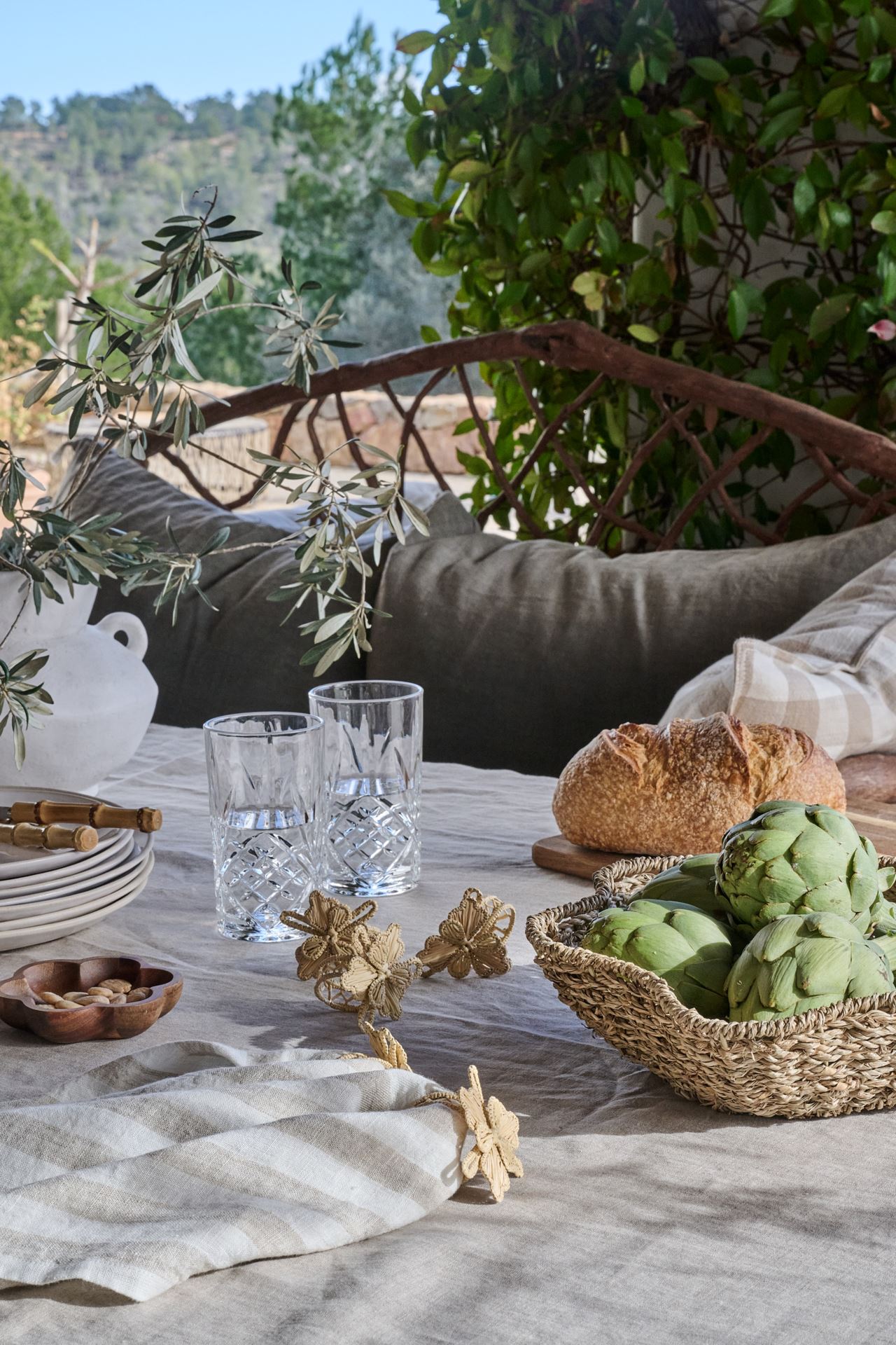 2-pack servettringar natur - 6