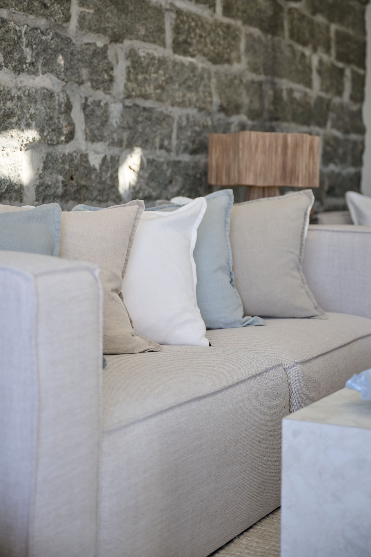 Modulsoffa 2 delar armstöd natur - 2