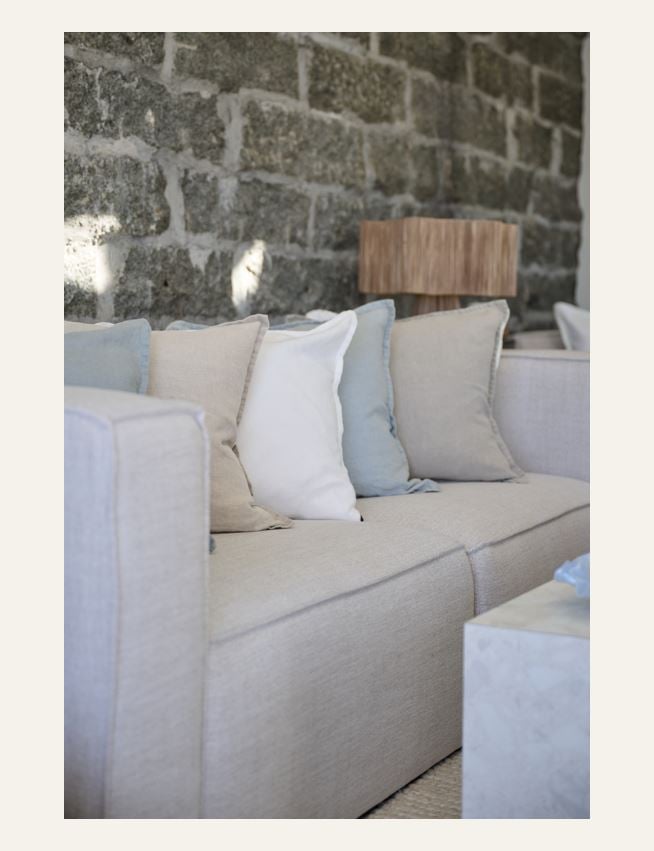 Modulsoffa 2 delar armstöd natur - 2