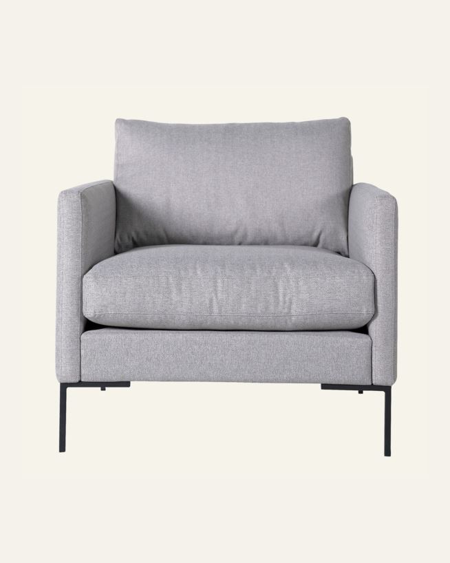Fåtölj ljusgrå - 86x95x83 cm ljusgrå - 1