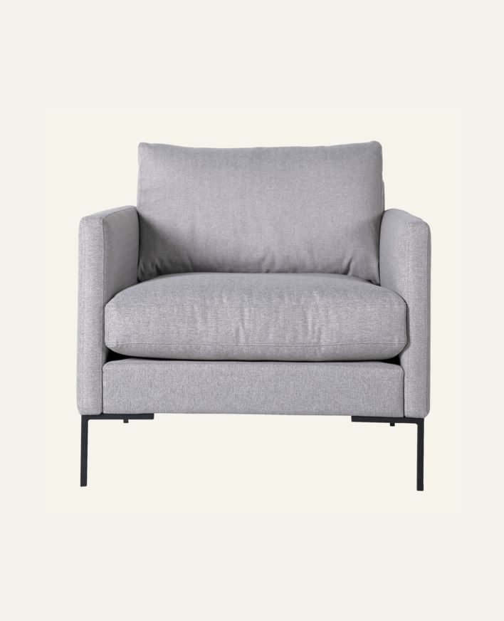 Fåtölj ljusgrå - 86x95x83 cm ljusgrå - 1